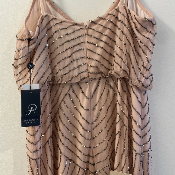 Adrianna Papell | Sequin Floor Length Dress - Picture 4 of 6